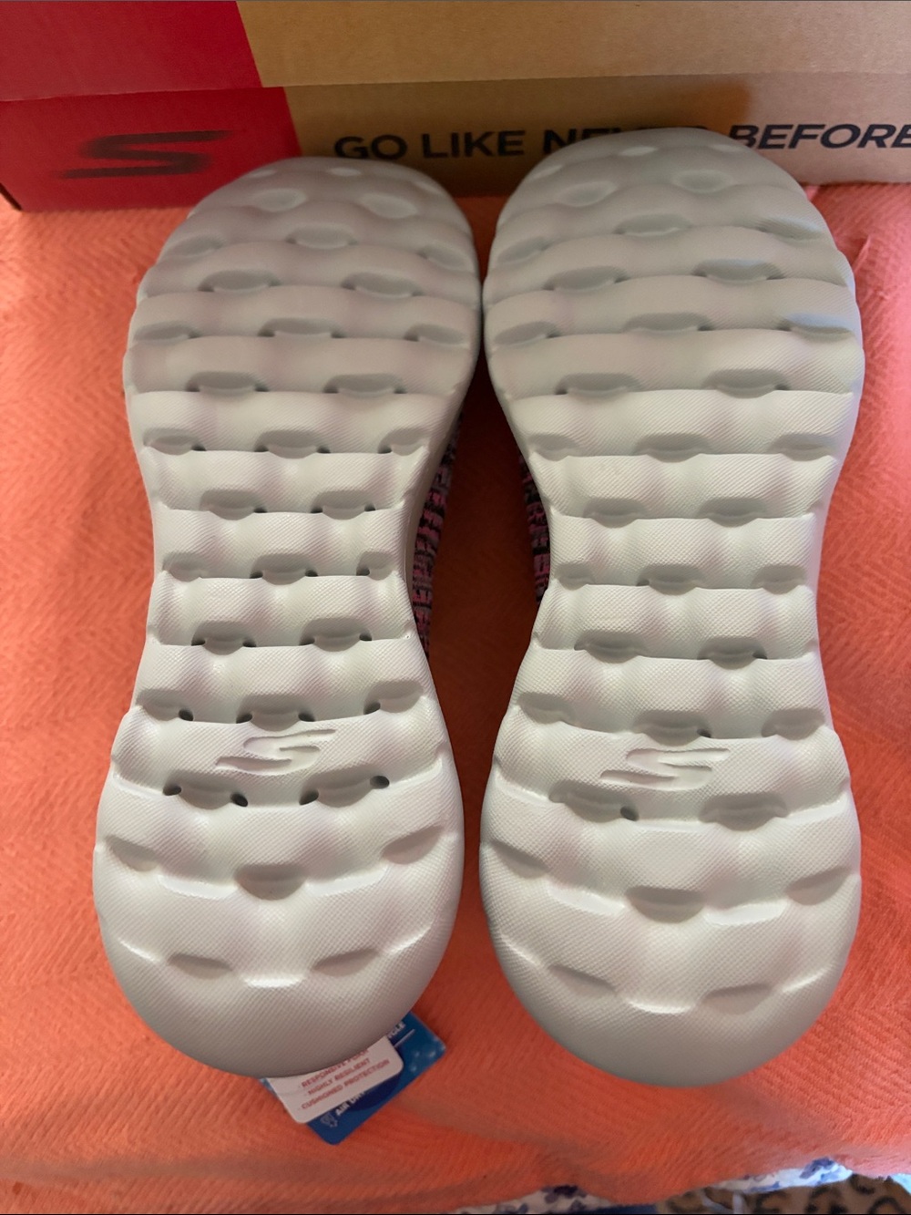 Skechers Pink and Black Slip-On Knit Memory Foam Sneakers - Picture 2 of 3